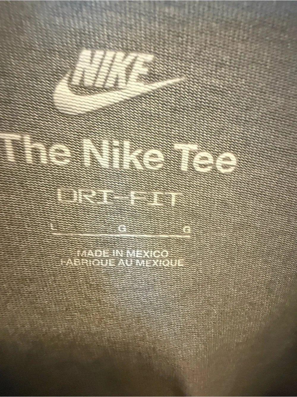 Nike Men's Light Gray Hooded Dri-FIT Long Sleeve Shirt
